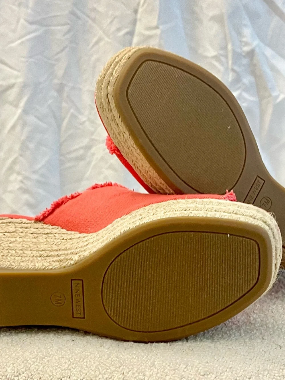 Nine West Women’s Coral Espadrille Wedge Slide Mules - never worn!